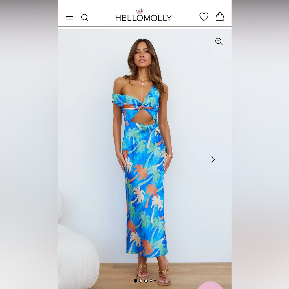 Hello Molly Blue One Shoulder Sundress